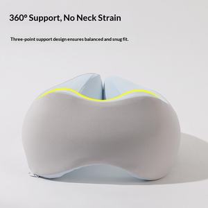 Oreiller cervical en mousse à mémoire de forme en forme de U, en soie glacée, respirant et rafraîchissant, unisexe, idéal pour la sieste, le bureau et les voyages – Meilleure vente - Product Image 3