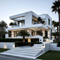 Villa préfabriquée de luxe à faible coût en acier léger, plan de maison esthétique pour usage bureautique, villas préfabriquées