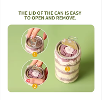 Cylindre transparent en PET avec logo personnalisé, qualité alimentaire, pour boissons, avec bouchon à ouverture facile et couvercle rabattable, pour jus, café et autres boissons