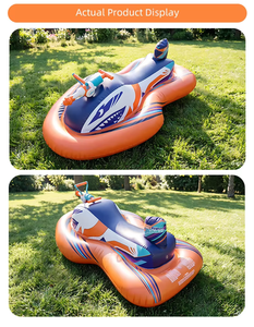 <span class=keywords><strong>Jet</strong></span> <span class=keywords><strong>ski</strong></span> gonflable pour enfants en forme de requin avec pistolet à eau intégré pour les sports nautiques d'été, bateau à moteur et flotteur de piscine avec pistolet à eau - Product Image 3