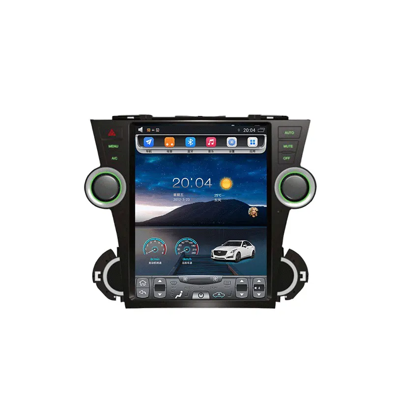 RAM 2GB Android 10 CARDVDオートラジオプレーヤーforToyota Highlander 2009-20122013ラジオGPSナビゲーションマルチメディアWIFI