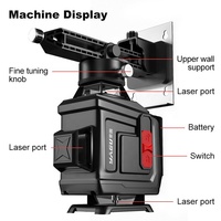 Shunhui 12 lignes niveau Laser auto-niveau à distance sans fil 3D Horizontal et vertical puissant faisceau vert croisé mit Stativ