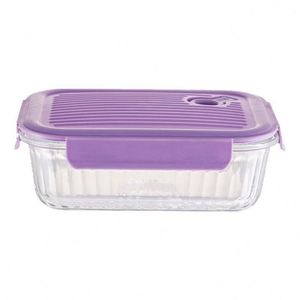 Cute High Borosilicate Glass 4-Compartment Bento <b>Lunch</b> <b>Box</b> Set Microwavable Heatable Lid Storage Bag Included BPA Free - Product Image 5