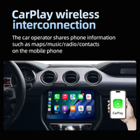 Lecteur DVD de voiture 11,5 pouces Android 13 CarPlay Android Auto Lecteur multimédia Écran tactile Radio de voiture GPS Navigateur GPS pour Ford Mustang 2015-2020