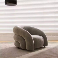 Fauteuil de salon simple et élégant, fauteuil de détente, luxe léger, velours moderne, imperméable, pliable, fauteuil individuel d'extérieur