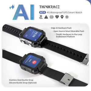 Montre connectée THINKRACE MT4 4G GPS avec assistant vocal IA, personnalisation disponible, étanche, fonction SOS, moniteur de fréquence cardiaque pour personnes âgées - Product Image 1