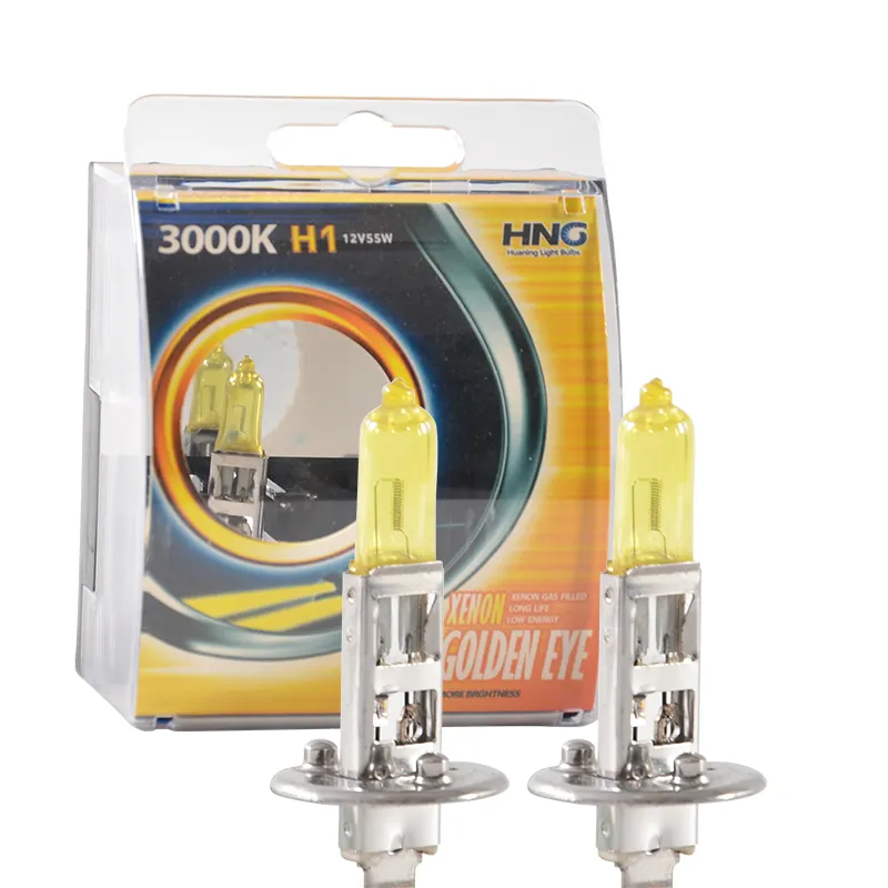 Hng Fiable Qualité H1 Phares De Voiture Ampoule Golden Eye H1 Ampoule Halogène-12V/55W