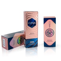 Boîte d'emballage en papier pliable de luxe personnalisée OEM, imprimée holographique or rose, pour eye-liner et fond de teint liquide, boîte cadeau pour maquillage