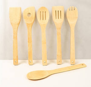 تخفيضات كبيرة على وئام بسعر الجملة 7 ملعقة طهي طبيعية متينة من الخيزران ملعقة - Product Image 4