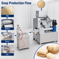 Machine d'extrusion de savon miniature DDCT-50 20-200 kg/h pour petite usine, gain de place et efficace