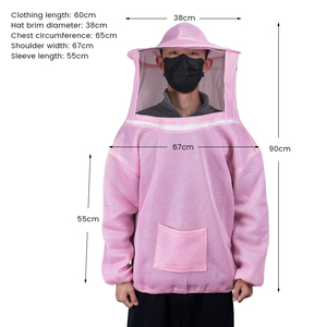 Combinaison d'apiculture professionnelle anti-abeilles Pomelo avec voile de sécurité, en polyester, garantie 1 an, unisexe, enfant, multicolore - Product Image 3