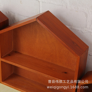 Solid Wood House Shaped <b>Desktop</b> Storage <b>Shelf</b> For Makeup Perfume Display Organizer 2L Capacity Cao County Origin - Product Image 3