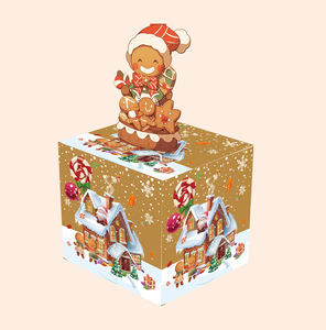 क्रिसमस डिय मजेदार हॉलिडे स्क्वायर बॉक्स मनी गिफ्ट पुल बच्चों और वयस्कों के लिए महिलाओं और पुरुषों के लिए स्क्वायर कैश बॉक्स - Product Image 1