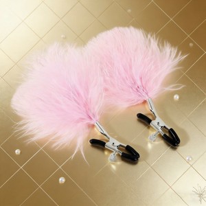 Clip per capezzoli a doppia punta con piume, regolabile, impermeabile, per massaggio femminile, bondage SM e flirt, giocattoli sessuali per adulti - Product Image 4