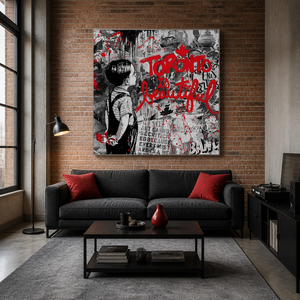 Tableau encadré sur toile pour hôtel, décoration murale moderne pour bureau, <span class=keywords><strong>affiche</strong></span> « Dream Big » style graffiti pour salon, taille personnalisée, cadeau sur mesure - Product Image 1