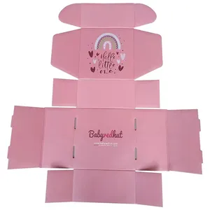 Boîte de papier ondulé en carton de découpe coréen pour l'expédition bel emballage de vêtements boîtes rigides faites à la main carton Rectangle