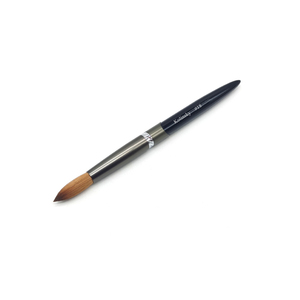 Pinceau à ongles en acrylique 100% pur Kolinsky avec manche en métal noir et gris, pour application de poudre acrylique, manucure, salon, outil de nail art - Product Image 1