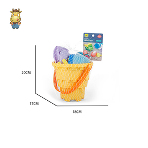 Ensemble de 5 jouets de plage en plastique souple PE : seau à sable, arrosoir, pelle, râteau, tamis pour enfants, été, bac à sable - Product Image 3