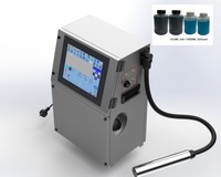 Imprimante jet d'encre industrielle Yaomatec CIJ en ligne automatique pour petits caractères, impression de date et de numéro de lot, utilisée pour les sacs d'emballage