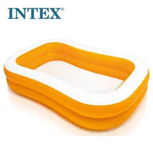 Venta al por mayor intex piscina-INTEX-PISCINA Rectangular plegable para niños, piscina inflable para exteriores profunda, 57181