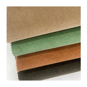 In Stock 11W 98% Cotton 2% Spandex Plain Dyed Ready To Ship Corduroy Fabric For Jackets Pants Skirts Hats