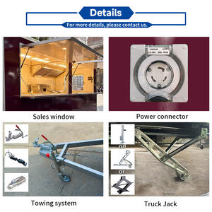 Remolque de Comida Callejera para Exteriores, Carrito de Postres, Smoothies, Café, Cupcakes, Helados y Dulces, de Acero Inoxidable Resistente a la Corrosión - Product Image 5