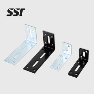 Support mural en acier inoxydable noir en forme de L, robuste, non standard, à angle droit de 90 degrés, réglable, code 2 mm - Product Image 1