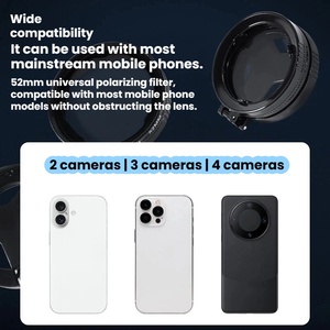 Support de filtre polarisant magnétique pour la <span class=keywords><strong>photographie</strong></span> sur téléphone portable, clip d'objectif CPL professionnel 52 mm pour accessoires d'appareil photo de smartphone - Product Image 4