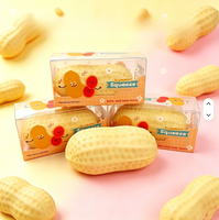 Jouets à presser en forme de fruits (arachide, maïs, fromage, mangue) – Jouets anti-stress tendance avec son couineur, blocs de construction pour soulager le stress