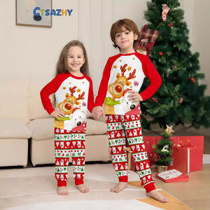 2024 Natal Allover Imprimir Pijamas Set Mãe Pai Crianças Combinando Roupas 2 Peças Terno Pijamas Romper Do Bebê Xmas Família Olhe - Product Image 3