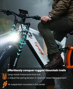 <span class=keywords><strong>Bicicleta</strong></span> Eléctrica para Adultos EU <span class=keywords><strong>Cyrusher</strong></span> Ranger 2.0, Motor Trasero sin Escobillas de 250W, Todoterreno, Batería de 52V 20Ah, Neumático Grueso de 26 Pulgadas - Product Image 4