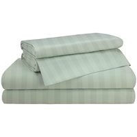 Drap plat en coton personnalisé de qualité hôtelière à rayures colorées pour la vente en ligne