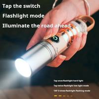 Fuente de luz dual multifuncional aleación de aluminio Abs ganchos recargables Zoom telescópico Led antorchas luces linterna táctica