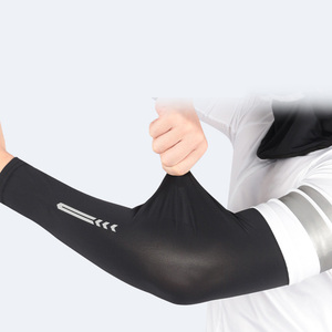 2 in 1 Unisex wieder verwendbare Nachtrad-Sicherheit High Light reflektierende Ellbogen manschette Anti-Pilling elastische Sonnenschutz-Arm stütze - Product Image 3