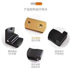 Aluminum Foldable Wall Hook Self Adhesive For Door Back Wall Mounting Clothing Storage - Product Image 2