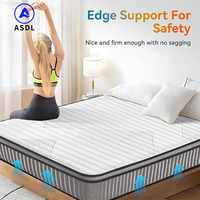 12 Zoll 7-Zonen Taschenfederkern-Matratze mit Latex und Spiralfederkern, Luxus-Matratze in Queen- und King-Size, Memory-Schaum-Matratze mit Box