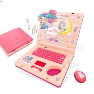 Vente chaude Bébé En Plastique Jouets Intelligents Fonctionnement Sur Piles Lecture <span class=keywords><strong>Anglais</strong></span> Machine D'apprentissage Ordinateur Portable Enfants Ordinateur - Product Image 4