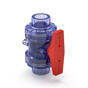 วาล์วบอลแบบใส PVC ขนาด 20 มม. สำหรับควบคุมท่อน้ำ - Product Image 1