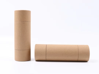 Tubes de baume à lèvres en papier kraft brun écologiques personnalisés, faits à la main, recyclables, biodégradables, emballage de haute qualité avec estampage à chaud