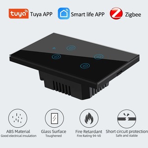 Zigbee 智能灯开关 触摸式 4 位 WiFi 墙壁开关 250V 单极 与 Alexa Google Home Alice 智能生活系统兼容 - Product Image 4