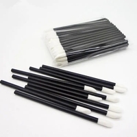 50 pinceaux à mascara ronds, applicateurs de gloss, outils de maquillage noirs et roses, brosses à cils et brosses à lèvres creuses