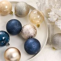 Expédition immédiate - Boules de Noël artificielles en plastique incassable de 6 cm/12 pièces, décorations suspendues pour arbre de Noël