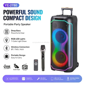 ตู้ลำโพงพลาสติก YE-2780 RGB สำหรับลำโพงคาราโอเกะ 5.1 พร้อมไมโครโฟนในตัวสำหรับใช้งานกลางแจ้ง - Product Image 2