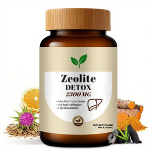 Capsules de détoxification du foie à la zéolite <span class=keywords><strong>pour</strong></span> la détoxification des métaux lourds, la santé intestinale et l'énergie avec NAC, chlorelle, spiruline, chardon-marie et shilajit - Product Image 1
