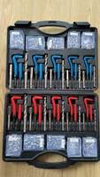 Kit de réparation de filetages en acier inoxydable VETOOL de 261 pièces avec étui rigide pour usage automobile, tailles 1/4" 5/16" 3/8" 7/16" 1/2" M5-M12
