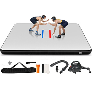 <span class=keywords><strong>Tapis</strong></span> d'entraînement <span class=keywords><strong>gonflable</strong></span> noir 13x13 pieds pour gymnastique, entraînement à domicile, Jiu Jitsu, BJJ, MMA, Judo, lutte - Product Image 2
