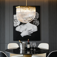 Lustre linéaire LED moderne personnalisé, design artistique unique, grand modèle doré pour plafond haut, escalier, hall d'hôtel, hall d'entrée, lustre de luxe