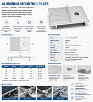 Accessoires de montage solaire Zhongxin, plaques de support pour modules photovoltaïques, supports de bordure, plaques d'espacement en alliage d'aluminium