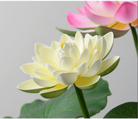Prix de gros : Décoration artificielle de lotus à toucher réel, fleur de lys d'eau de simulation, élégante