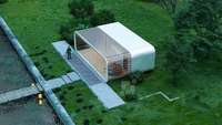 Capsule spatiale modulaire préfabriquée Apple Cabin de 20 et 40 pieds en option pour projets touristiques et d'hébergement